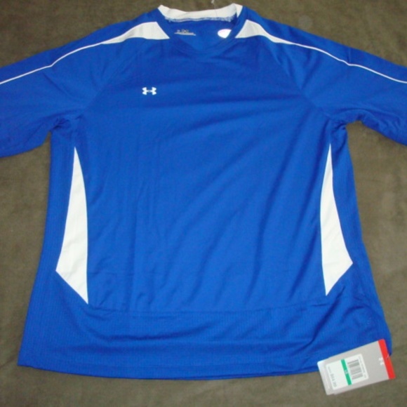 UNDER ARMOR SOCCER/FOOTBALL BLUE JERSEY SIZE LARGE - Picture 9 of 9